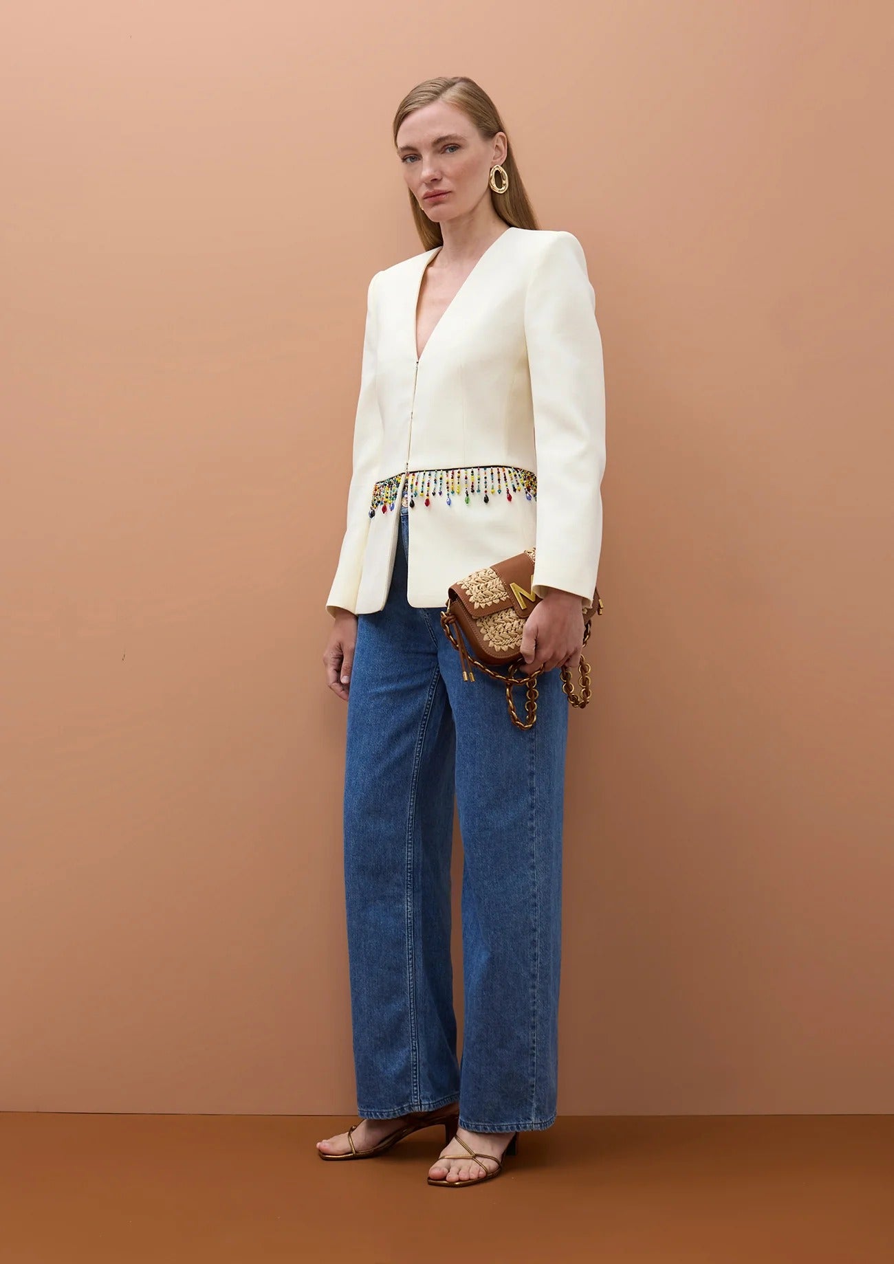 Blazer con piedras de colores
