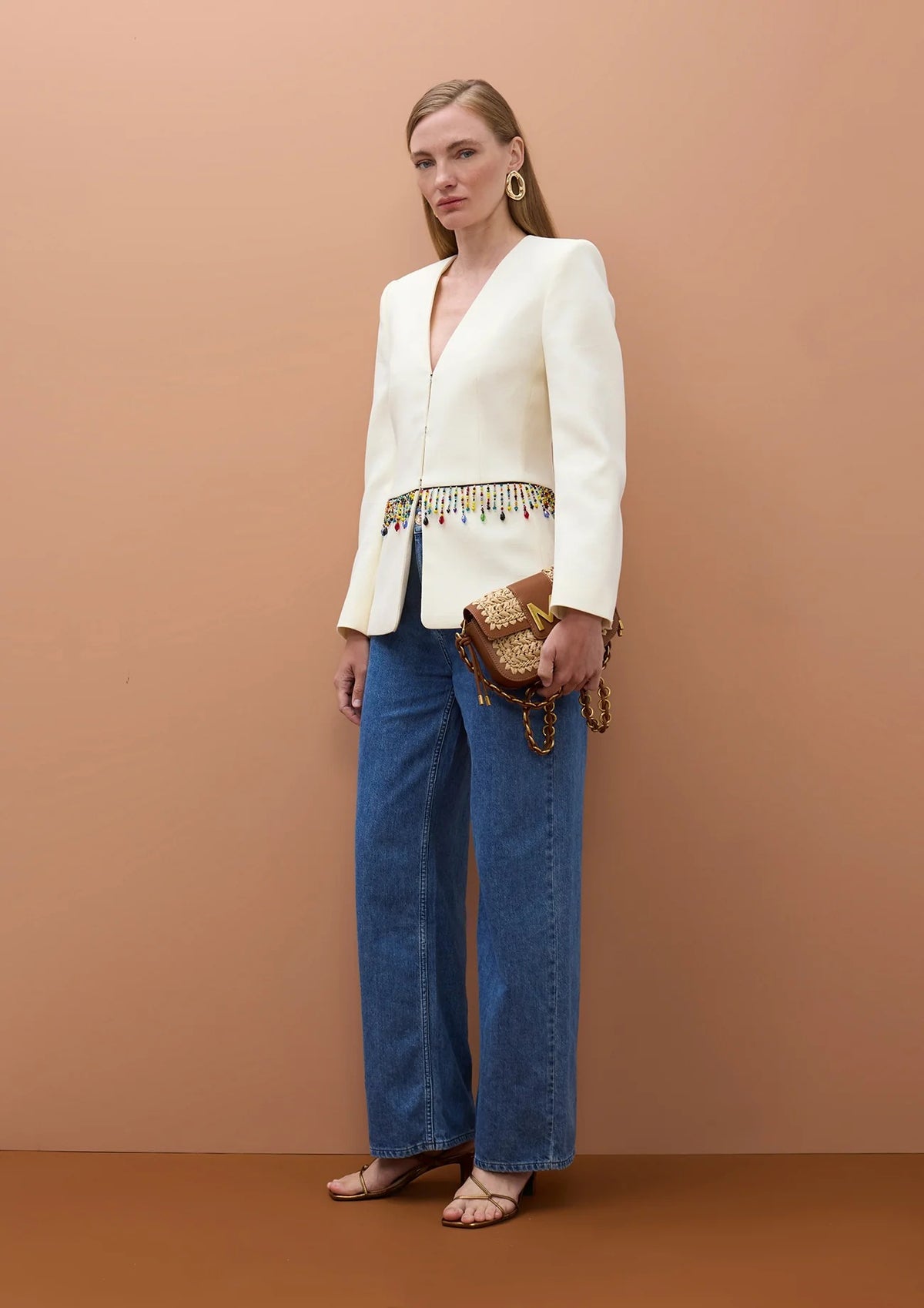 Blazer con piedras de colores