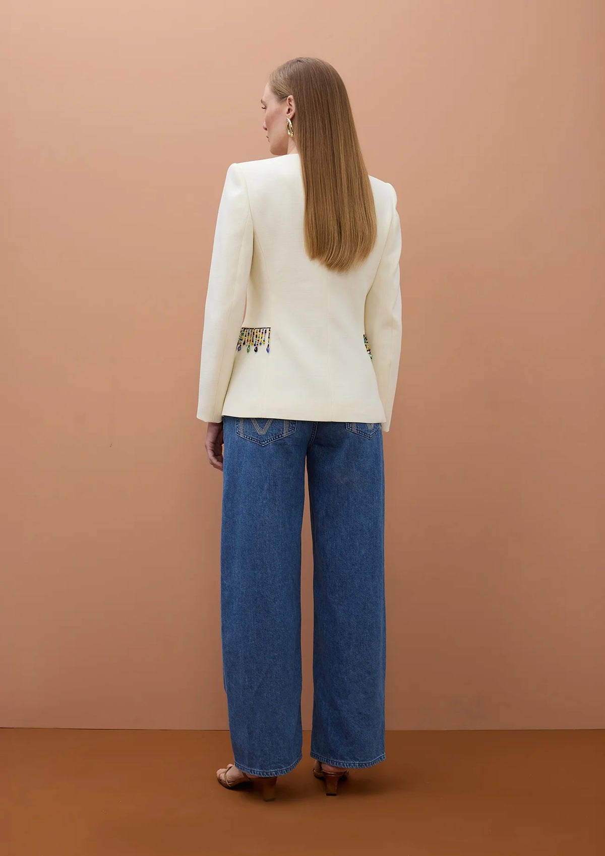 Blazer con piedras de colores
