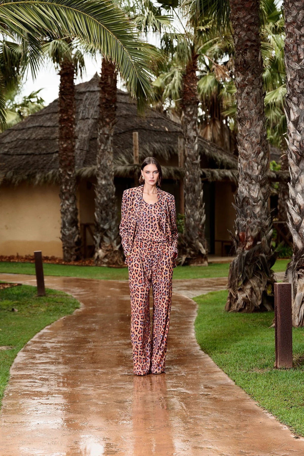 Pantalón Palazzo  Animal Print