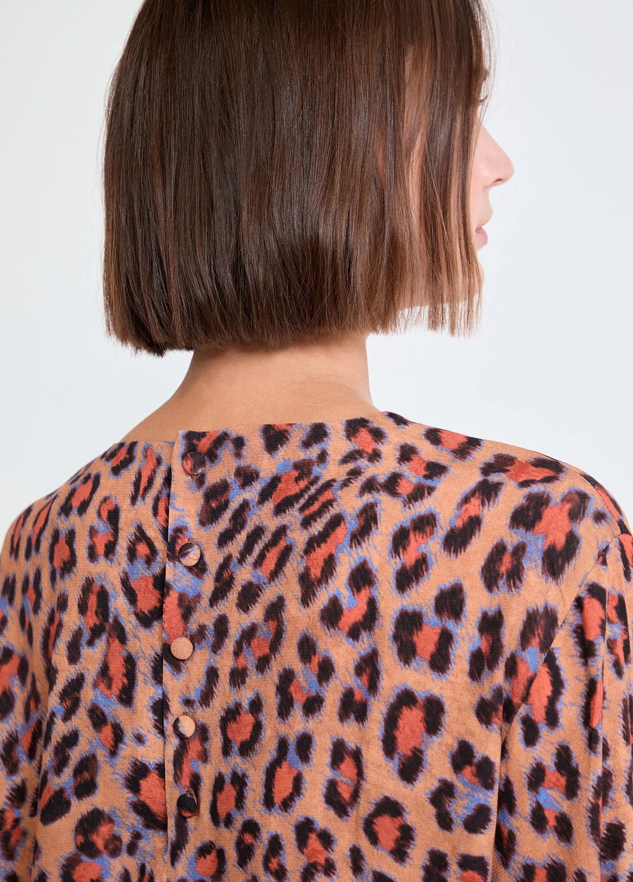 Blusa con Estampado de Leopardo