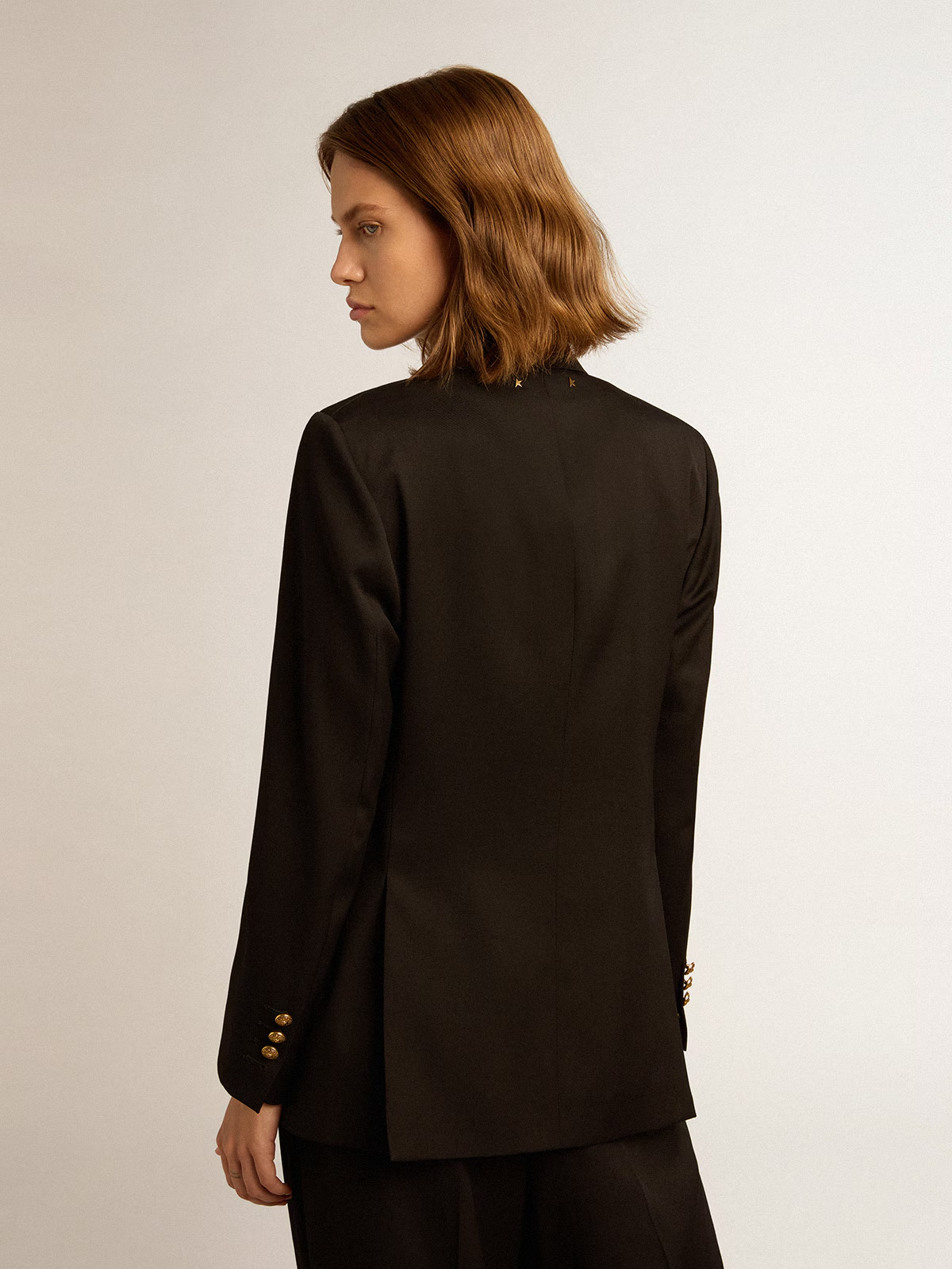 Blazer Golden Light Dry Wool Printed Message