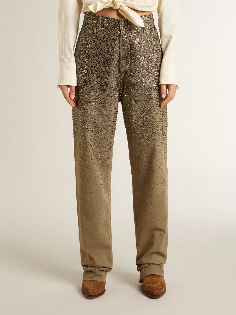 Pantalon Denim Kim Sky Wash With Crystal