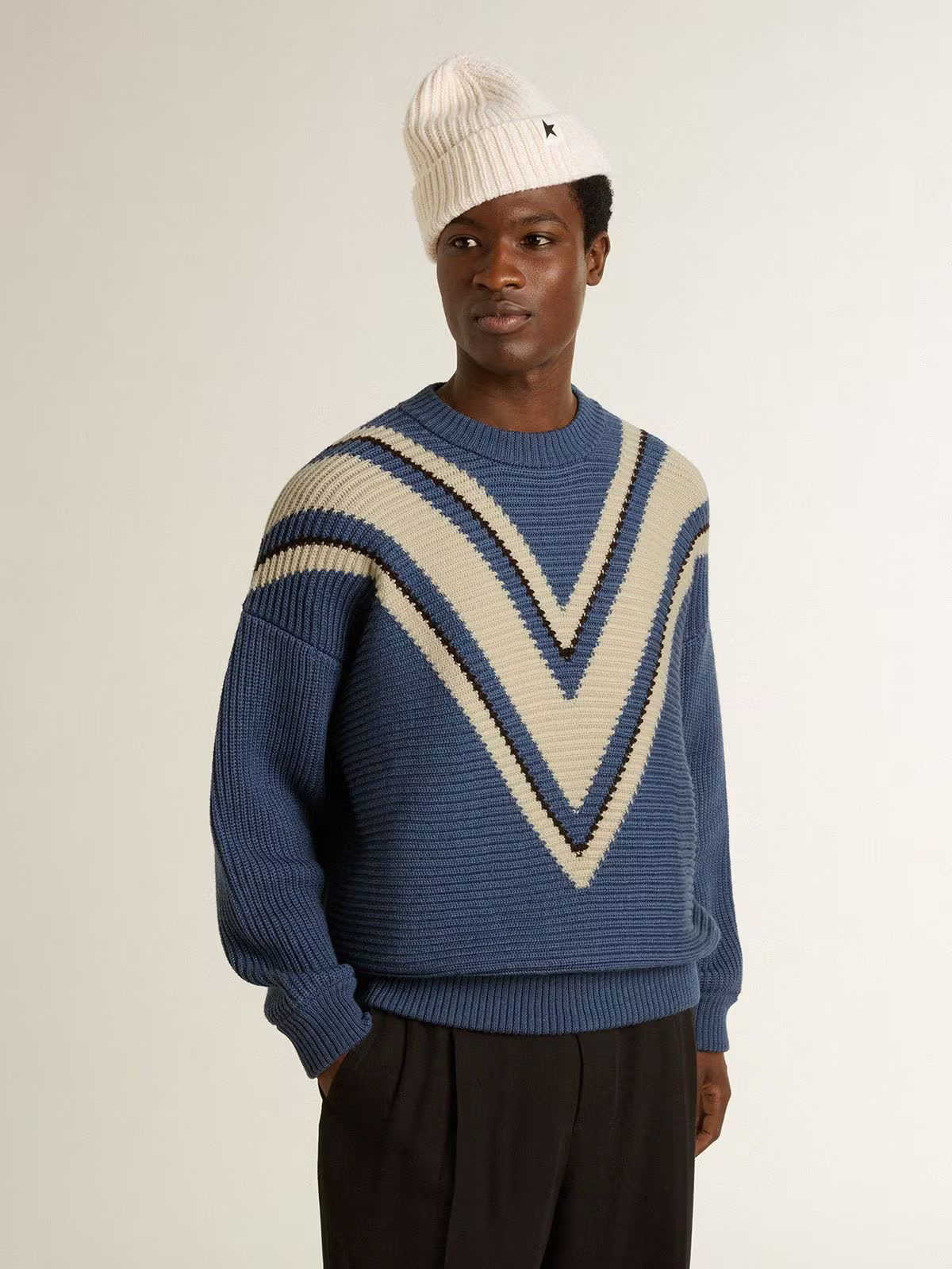 Sweater Journey Boxy Crewneck Knit Jacquard