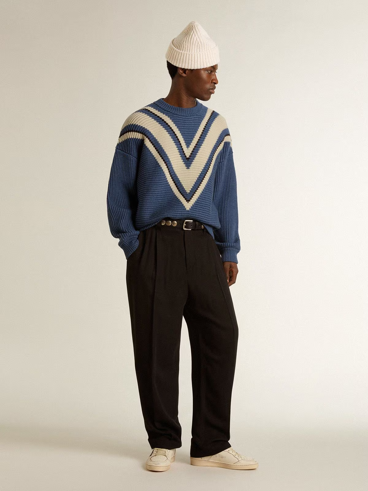 Sweater Journey Boxy Crewneck Knit Jacquard