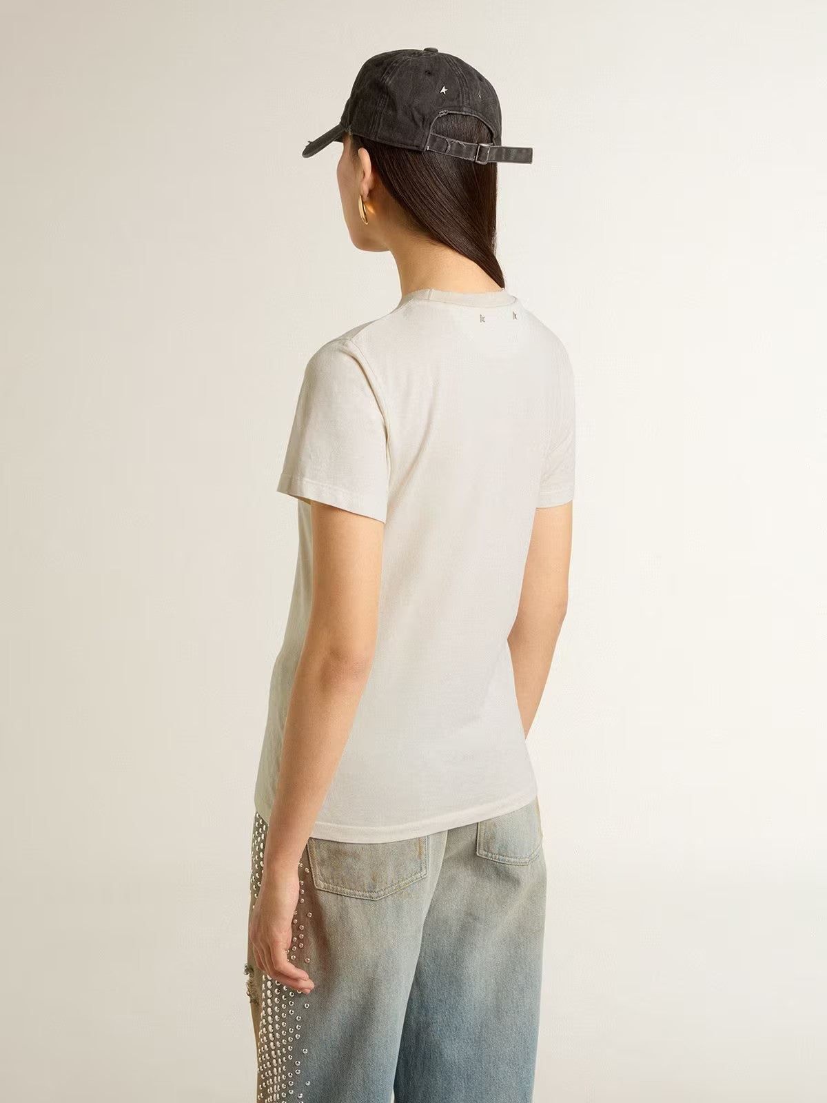 T-Shirt Journey Floc Print Golden Goose  Mujer