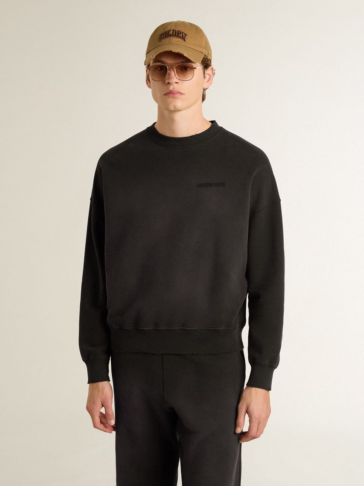 Sweater Journey Crew Neck Dyed Bleaching Effect