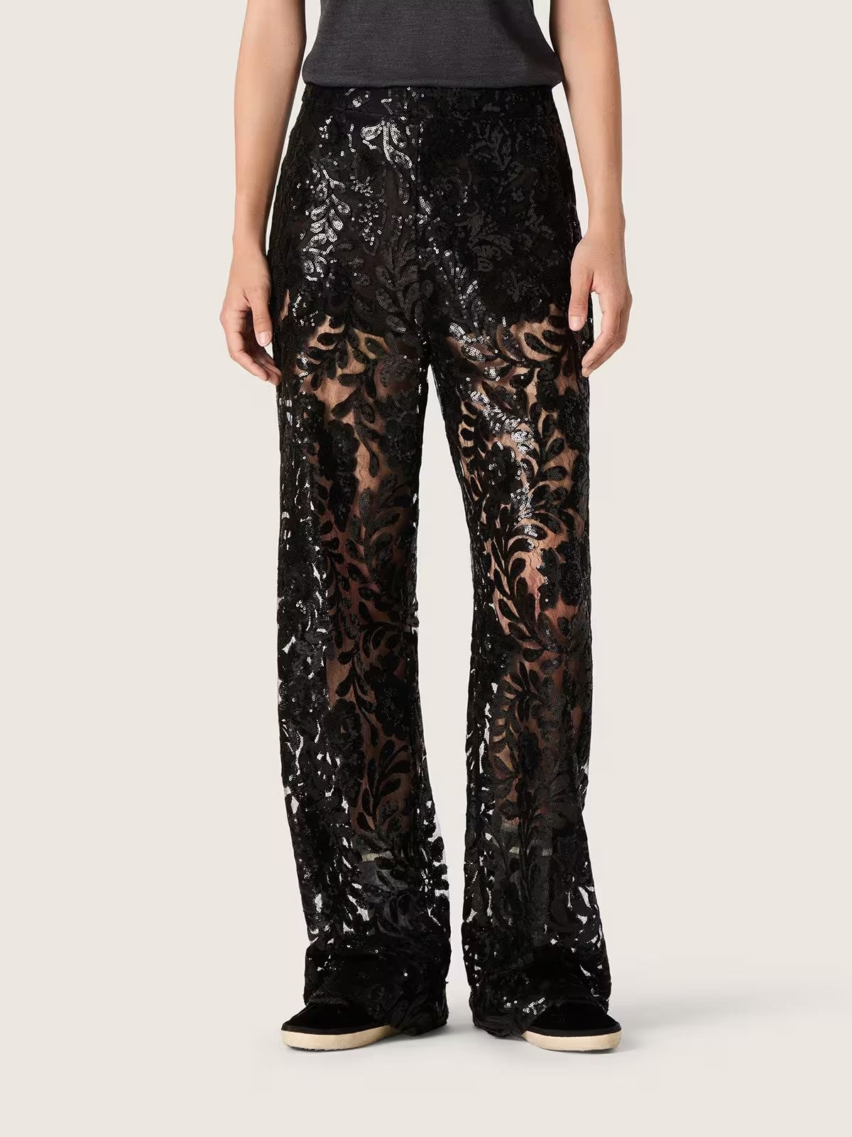 Pantalón Journey Lace Paillettes Golden Goose Mujer