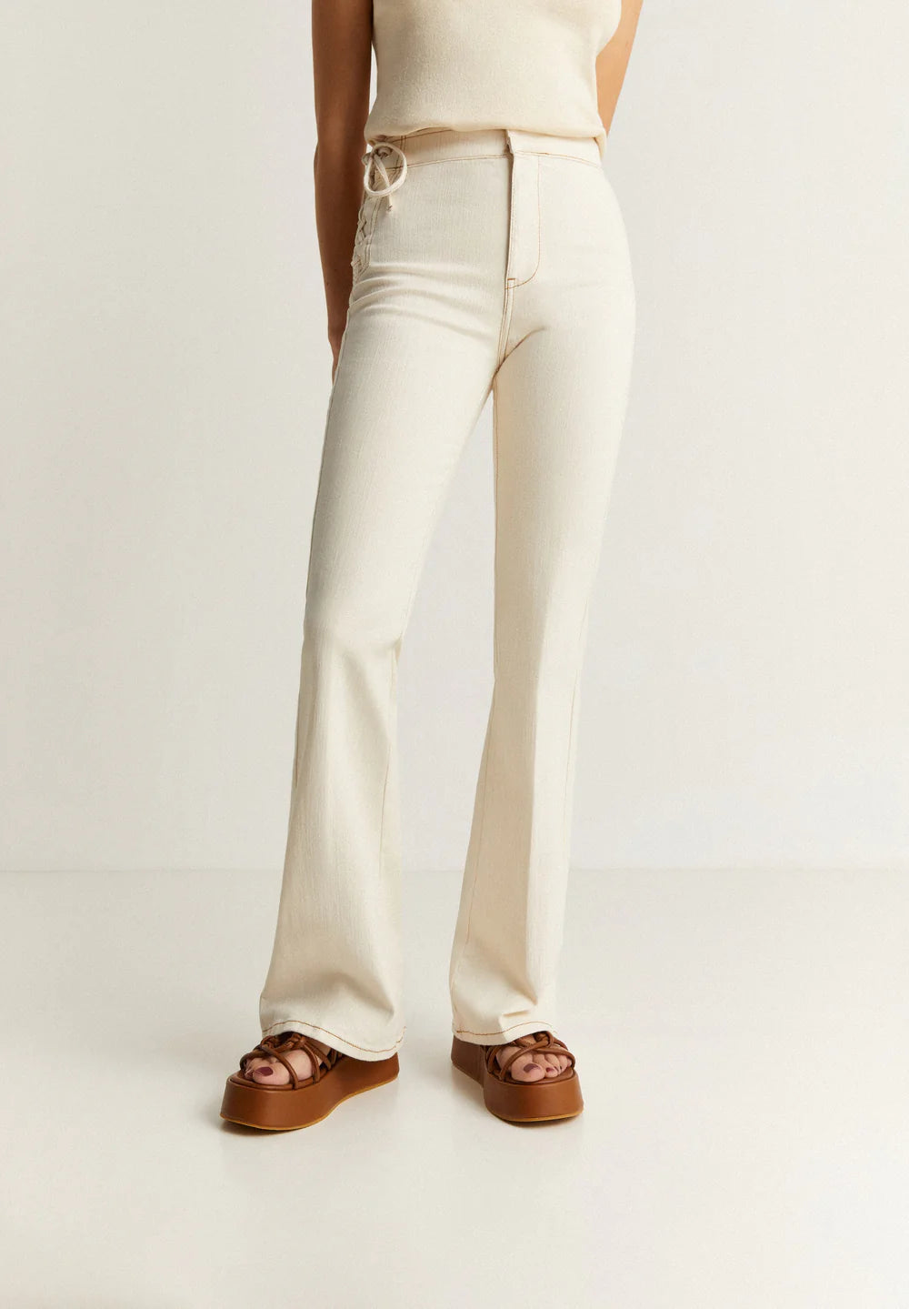 Pantalon Lace Up Denim
