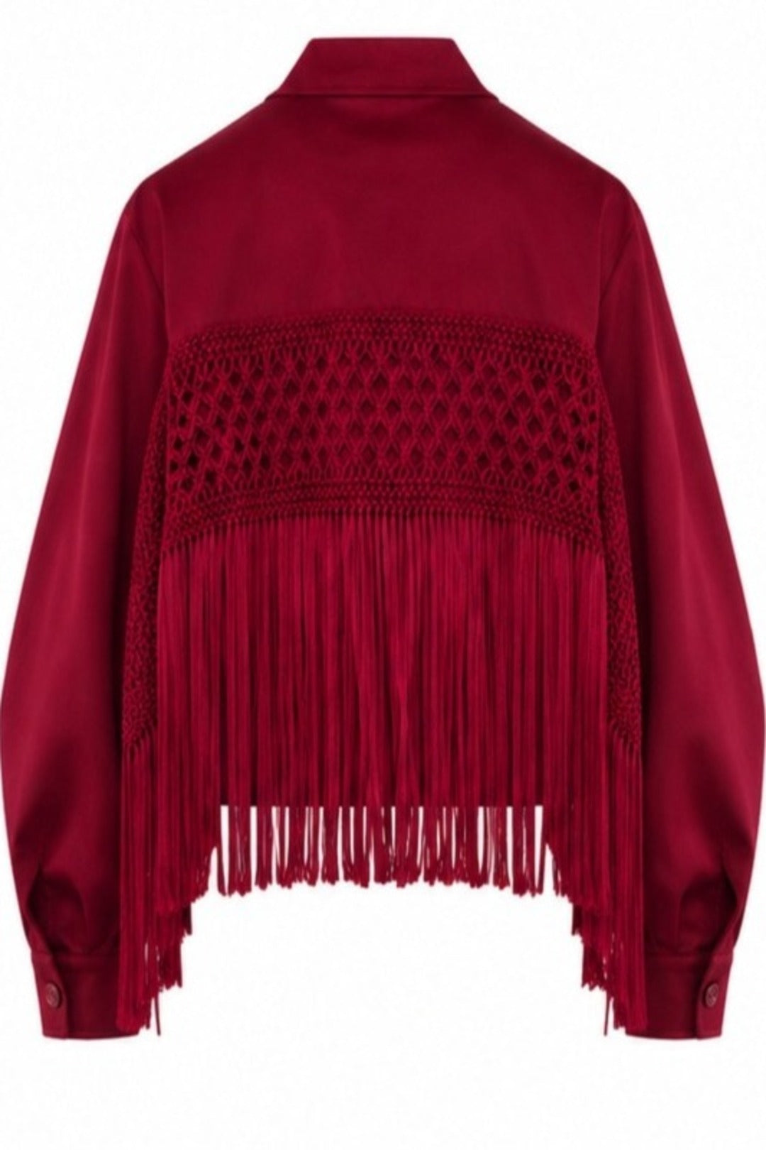 Macrame Sahariana Jacket Red Wine