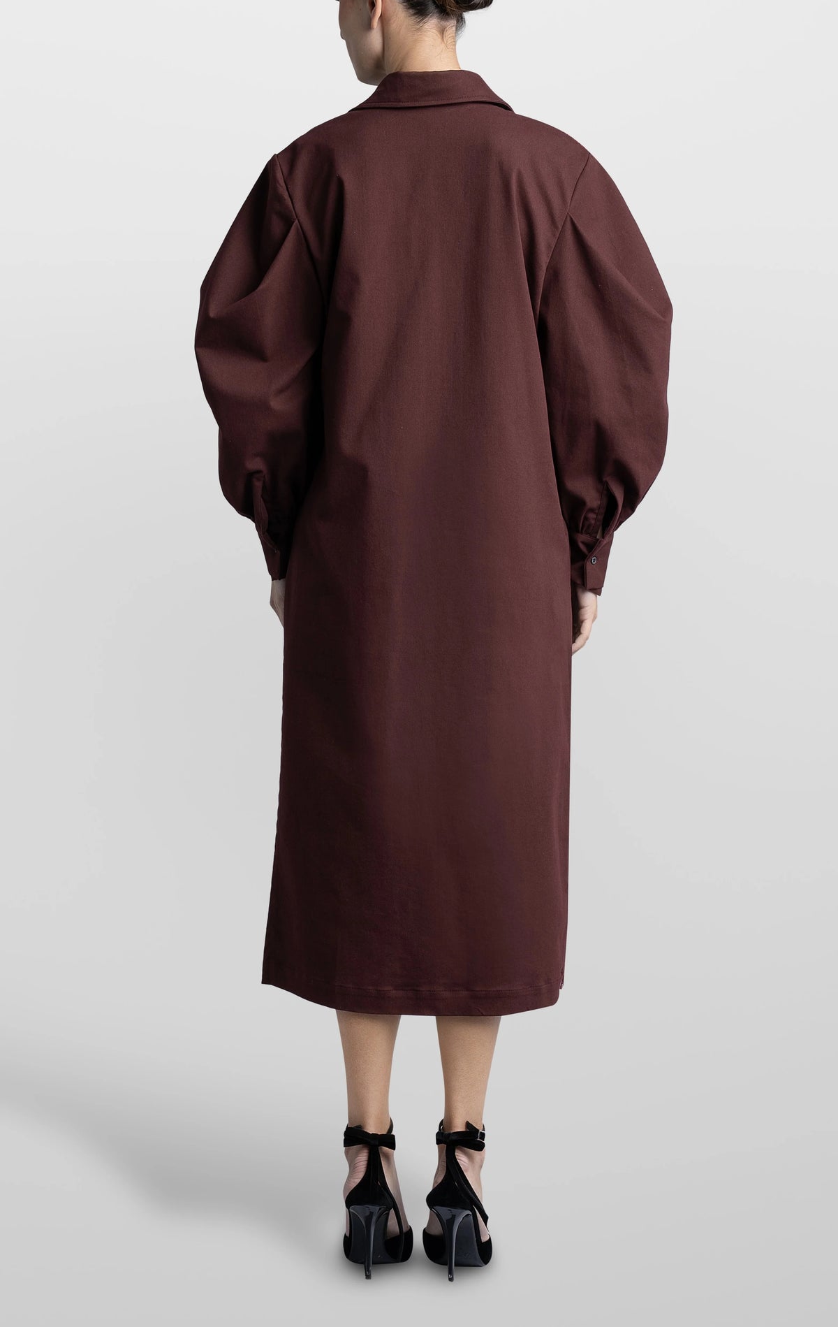 Macrame Drill Dress Red Wine