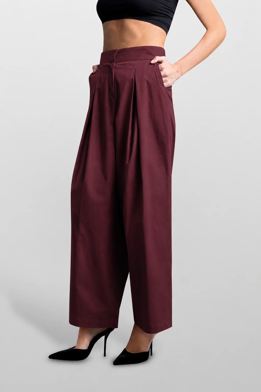 Poplin Noa Pants Red Wine