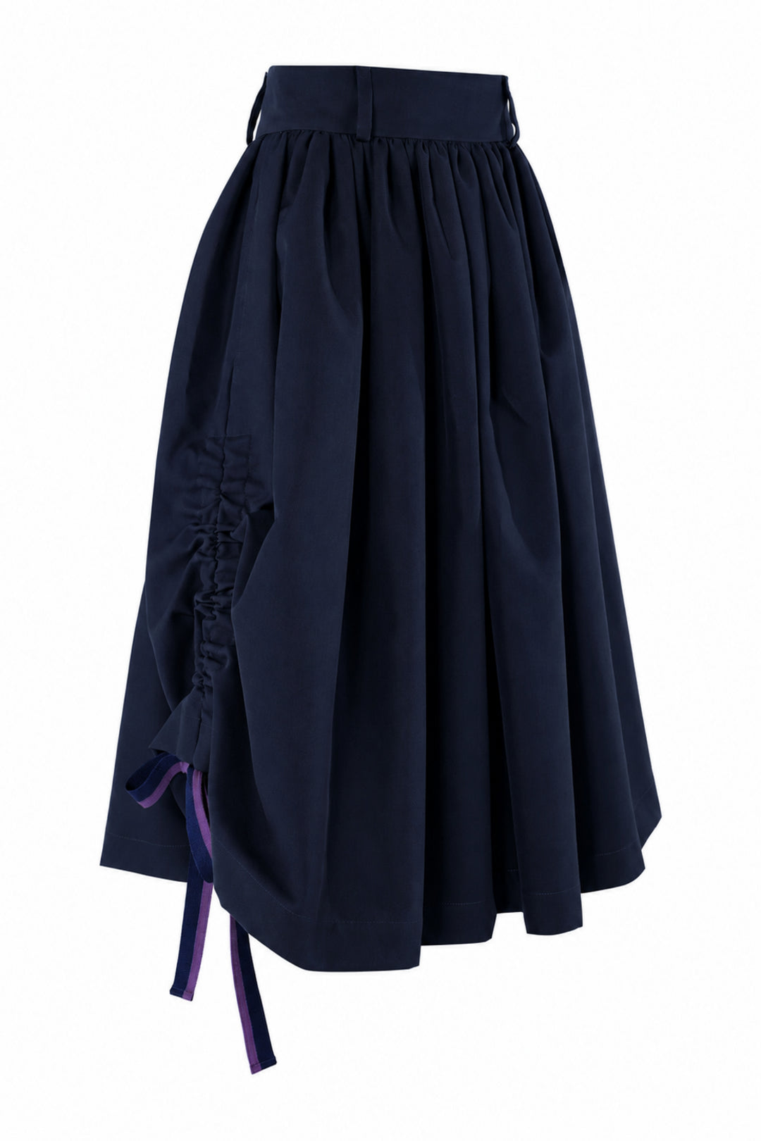Drill Kabil Coulisse Skirt Whit Belt Dark Blue