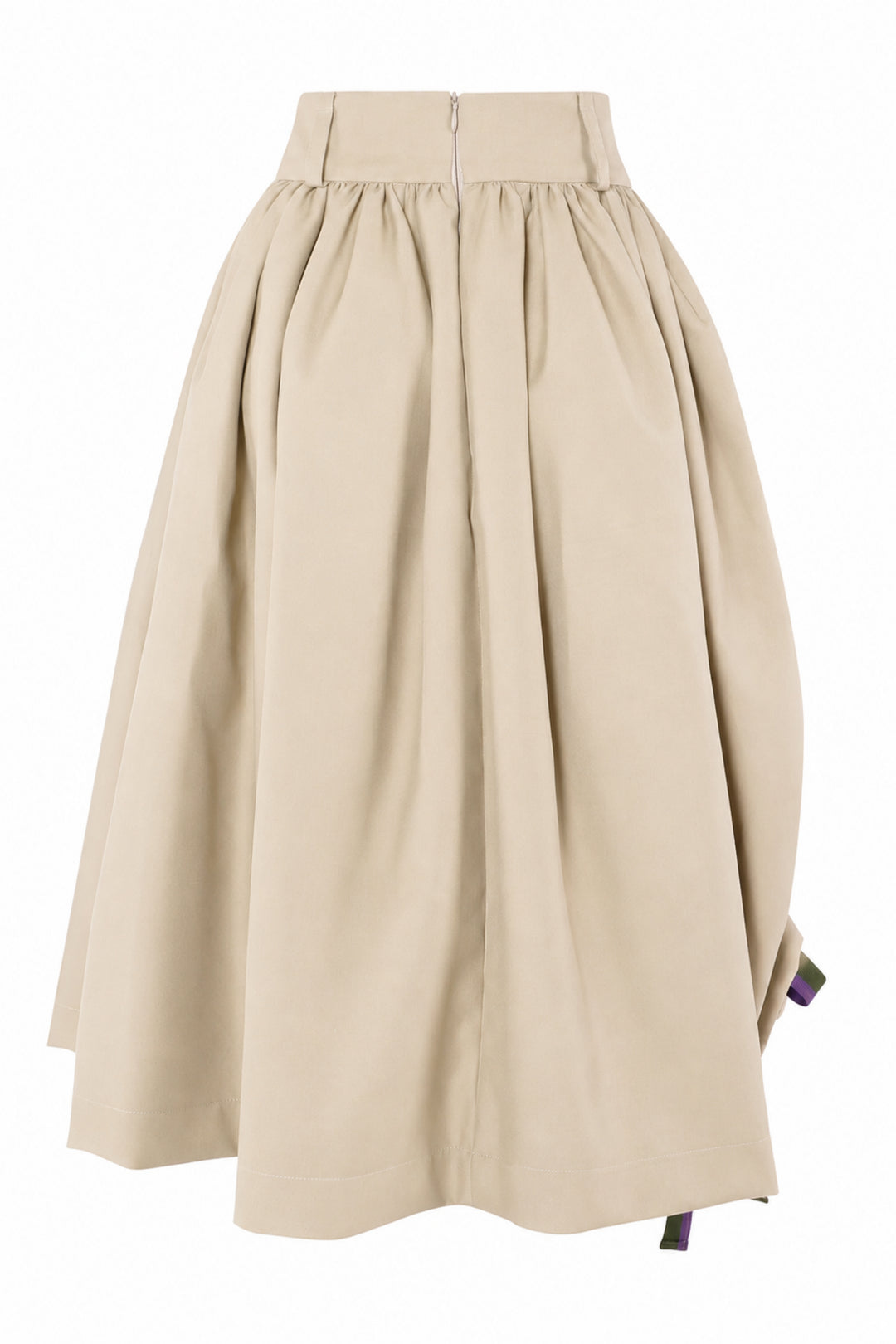 Drill Kabil Coulisse Skirt Whit Belt Beige