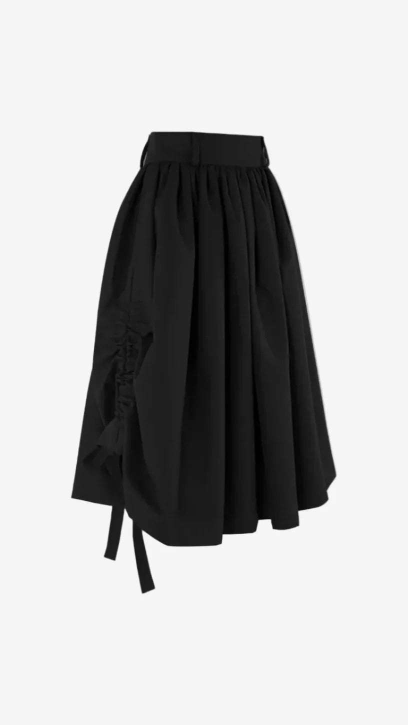 Drill Kabil Coulisse Skirt Whit Belt Black