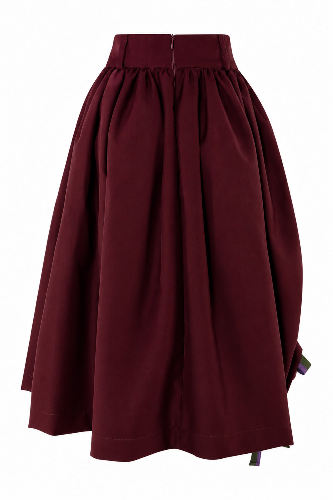 Drill Kabil Coulisse Skirt Whit Belt Red Wine