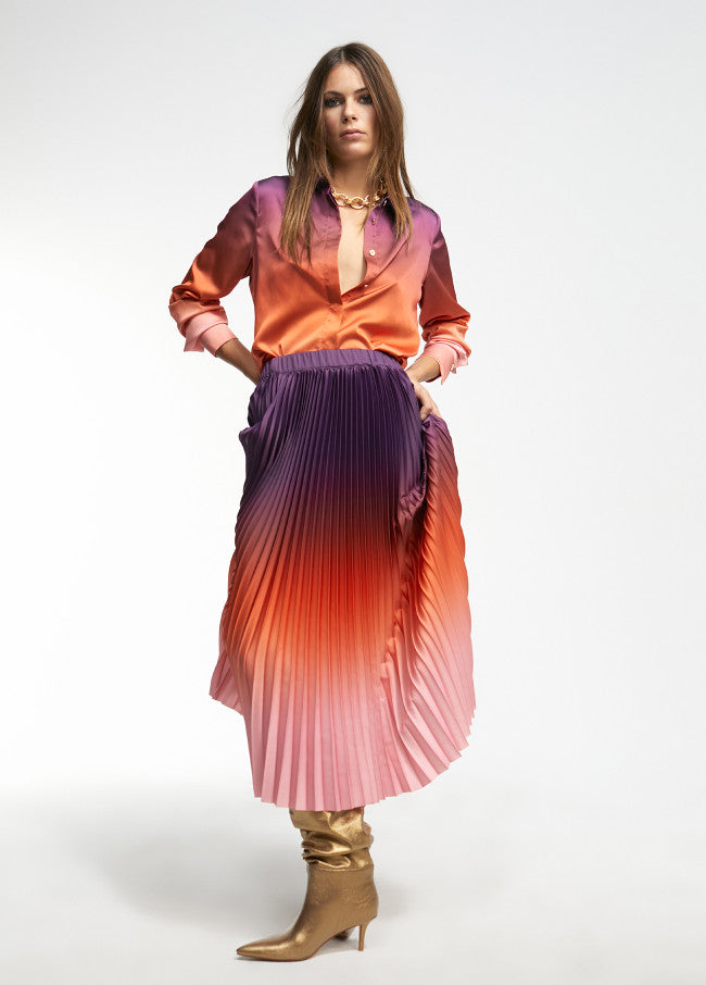 Falda Pleated Ombré
