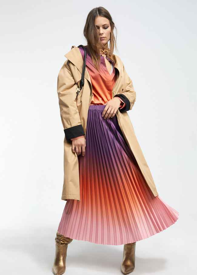 Falda Pleated Ombré