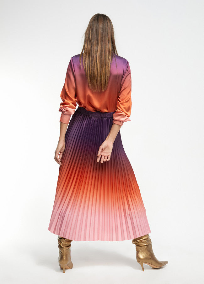 Falda Pleated Ombré