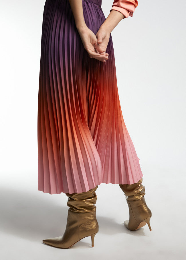 Falda Pleated Ombré