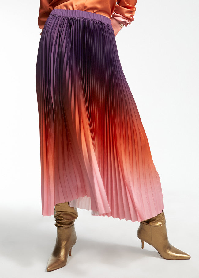 Falda Pleated Ombré
