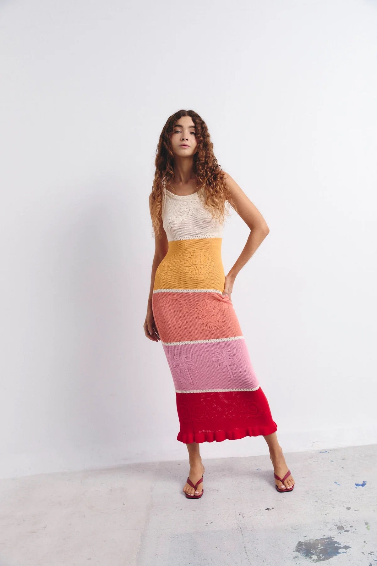 Maxi Vestido Amarea Corallo