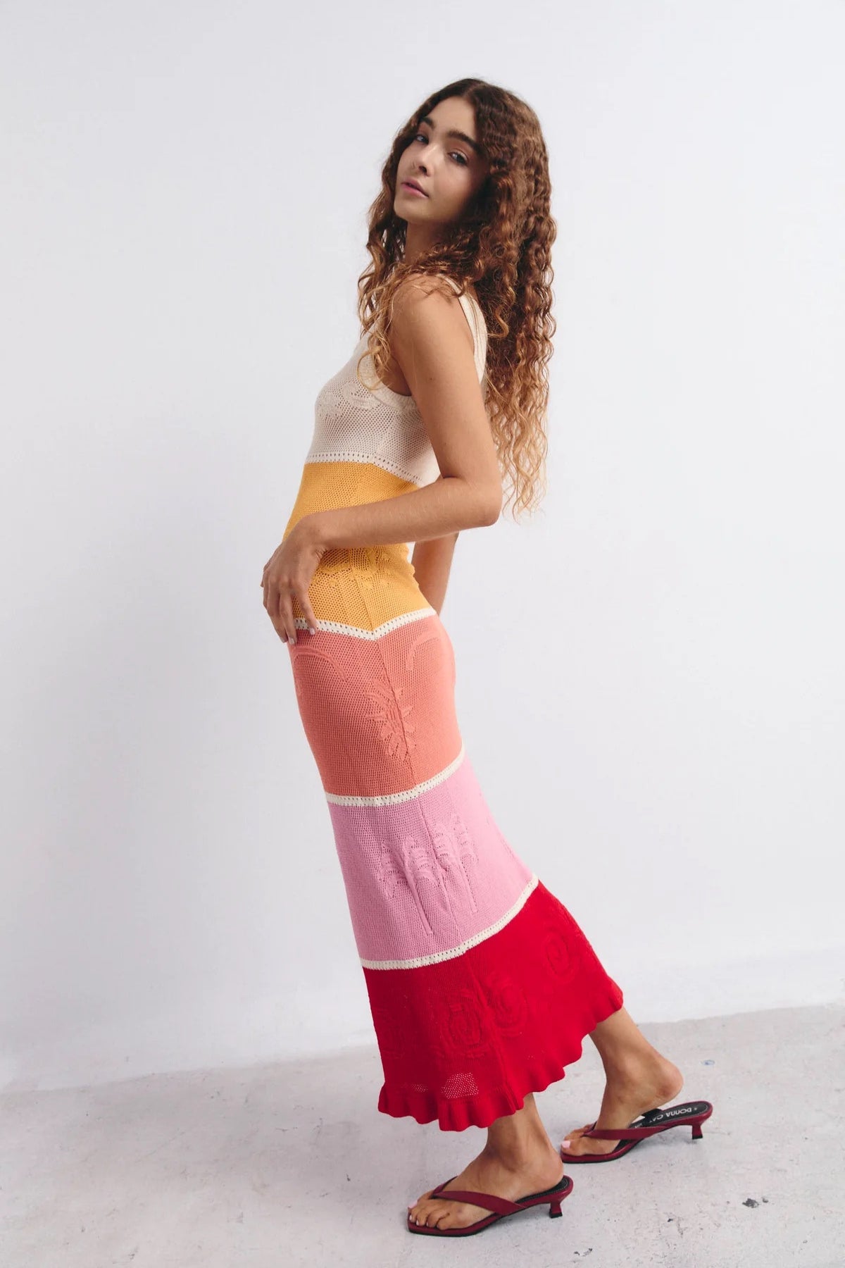 Maxi Vestido Amarea Corallo