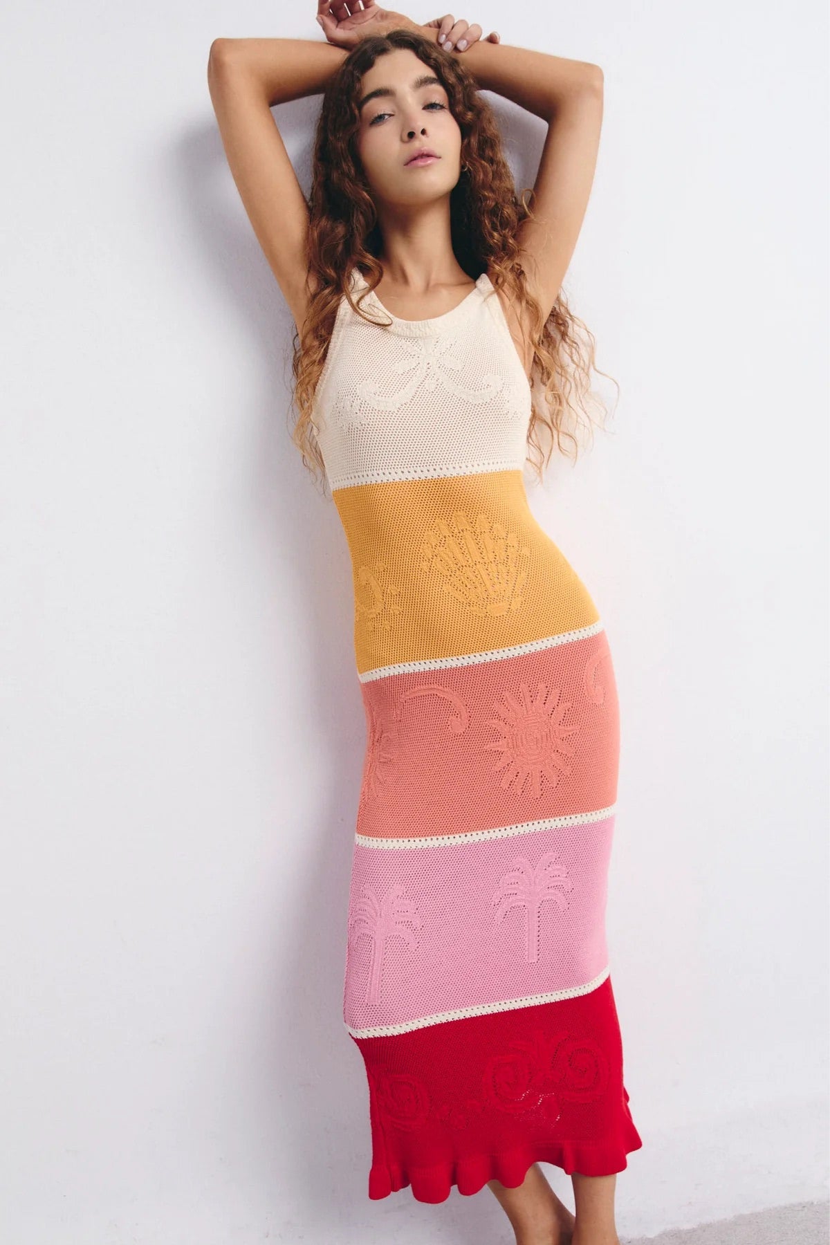 Maxi Vestido Amarea Corallo