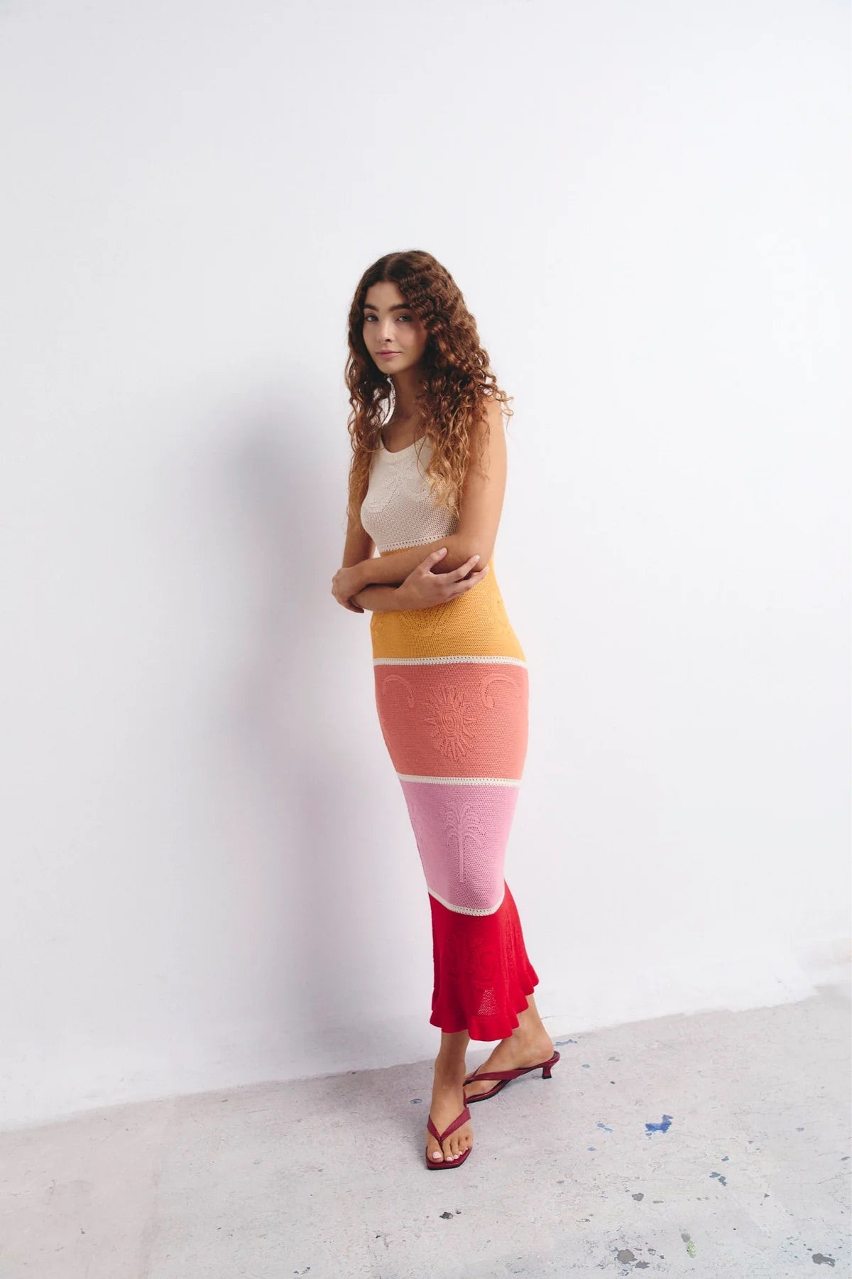 Maxi Vestido Amarea Corallo