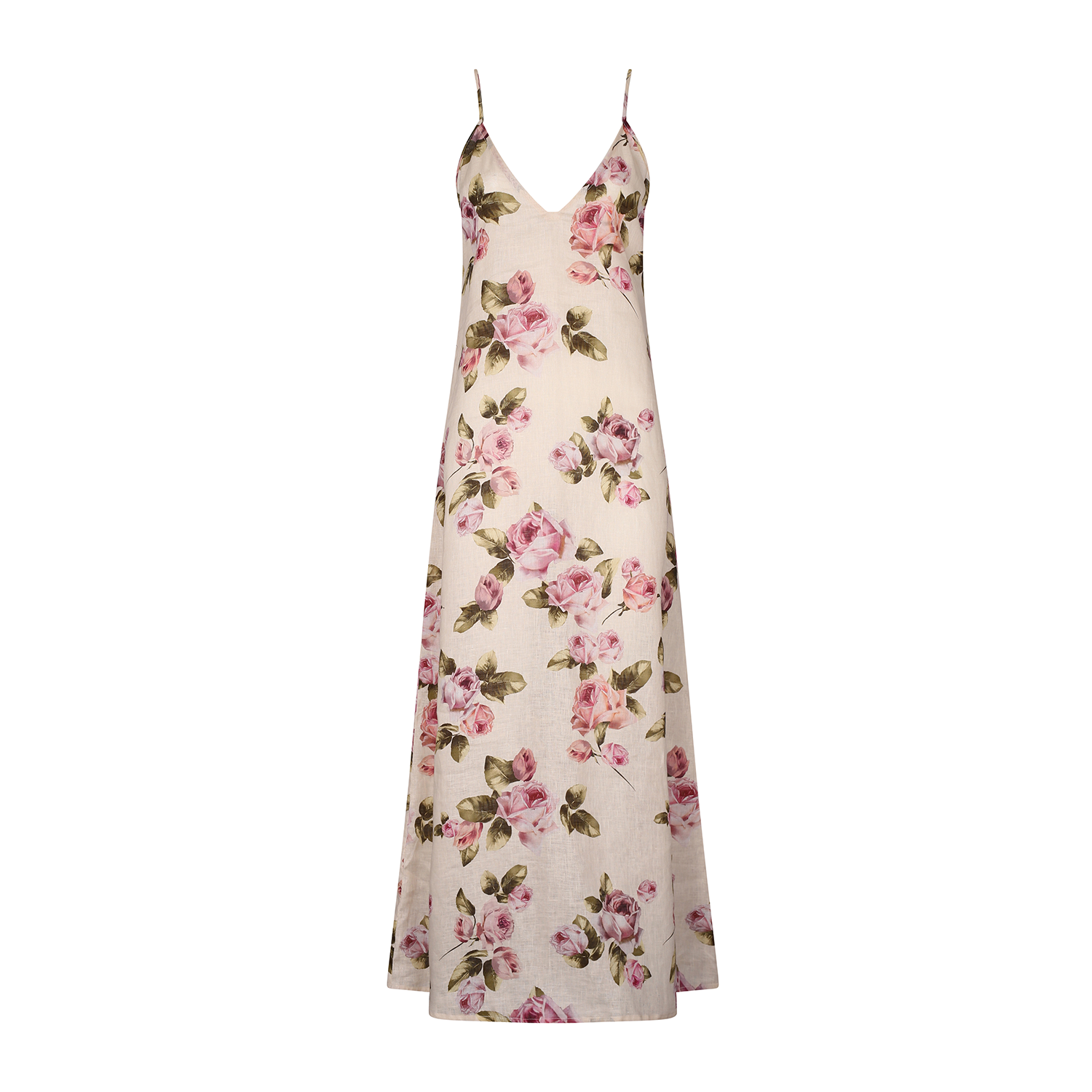 Midi Vestido Slip Rose