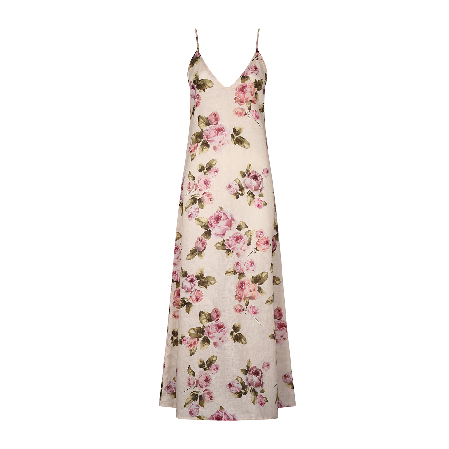 Midi Vestido Slip Rose