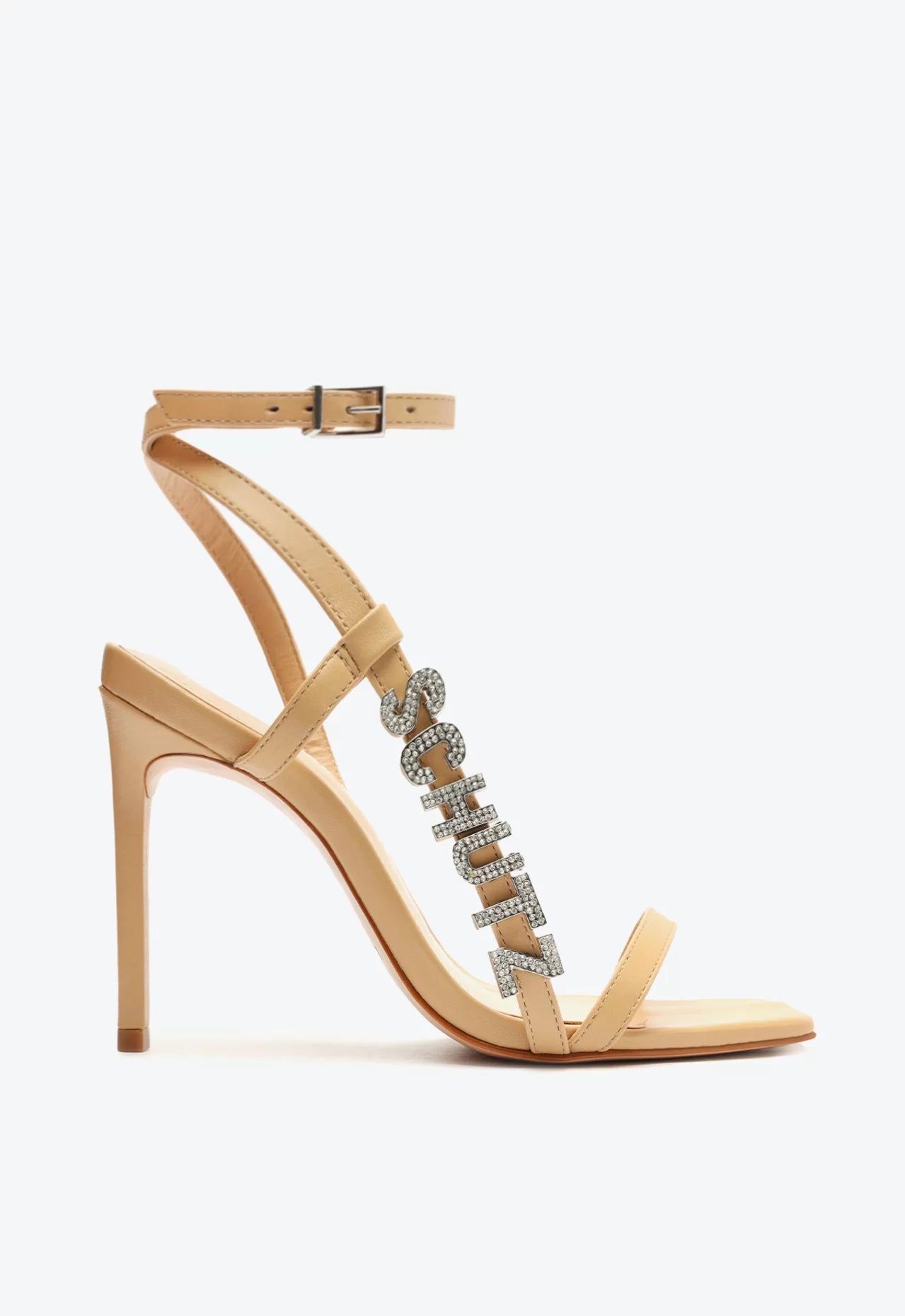 Sandalias Tacón Tiras Piel Brillante