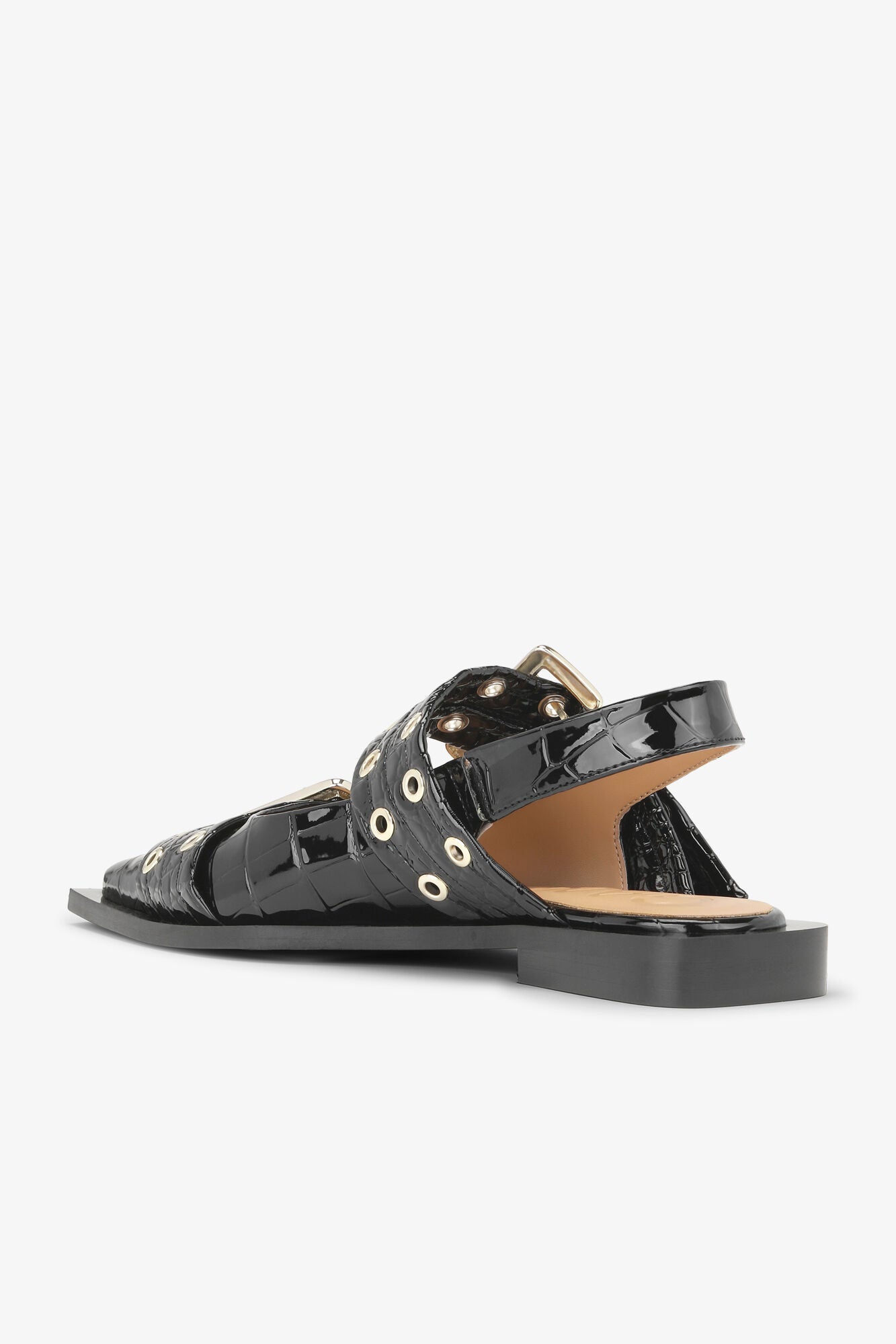Bailarinas Feminine Buckle Patent Croco