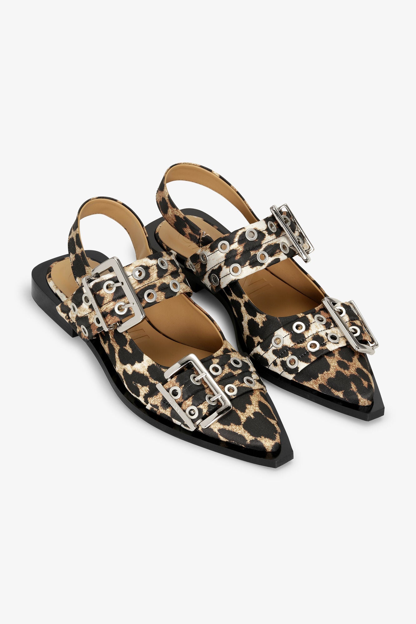 Bailarina Feminine Buckle Satin Print