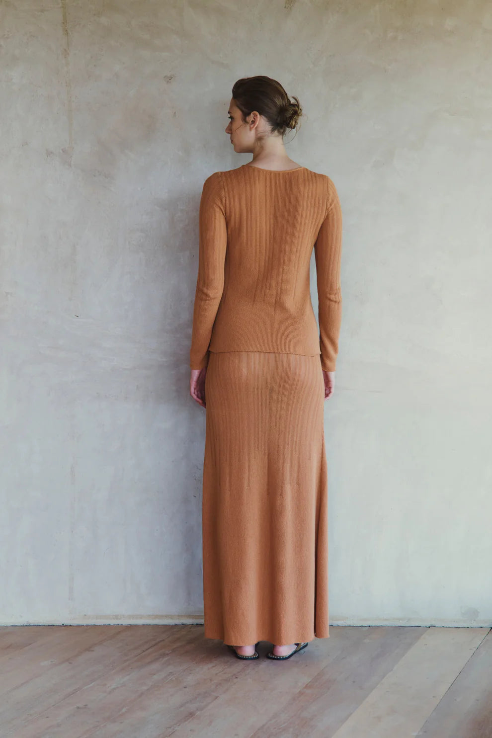 Midi Falda Tumbes Terracota