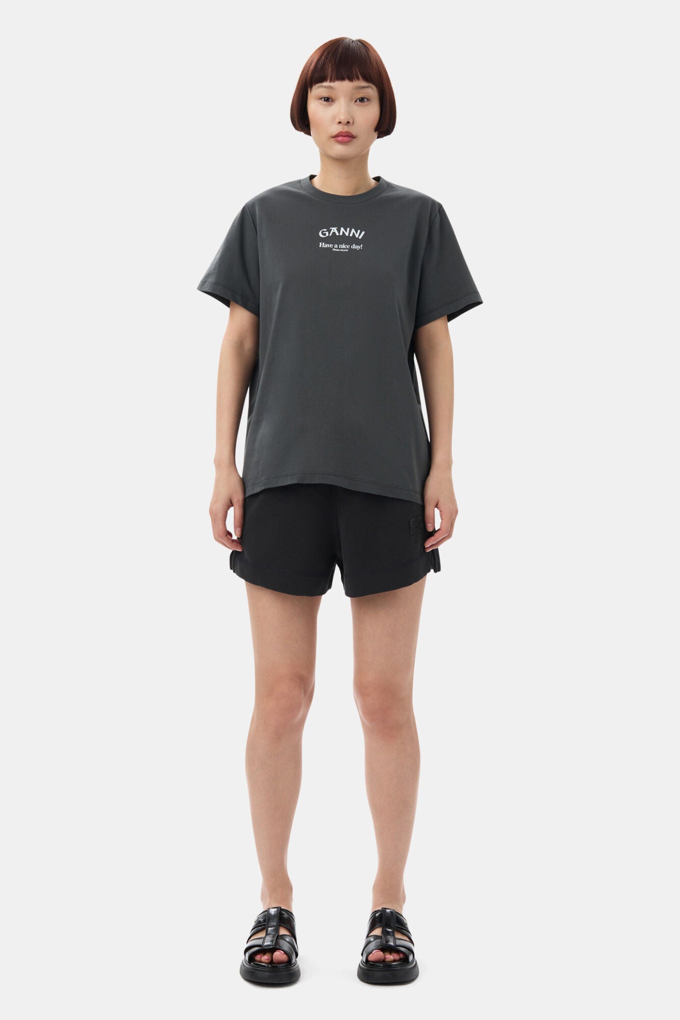 Camiseta Basic Jersey Ganni Relaxed