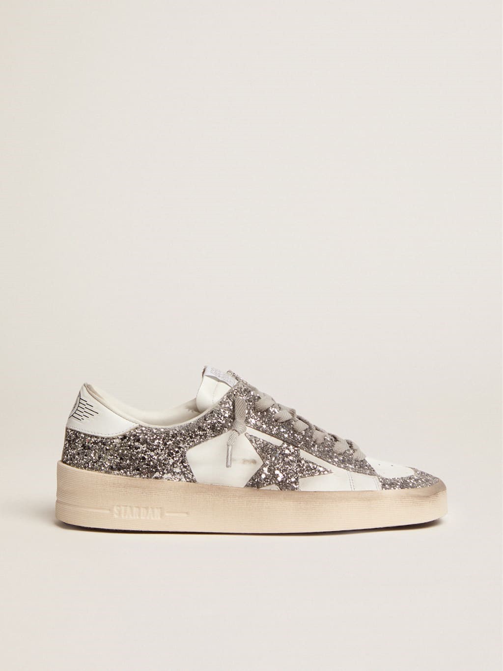 Zapatillas Golden Goose Stardan Leather And Glitter Upper Glitter Star Mujer