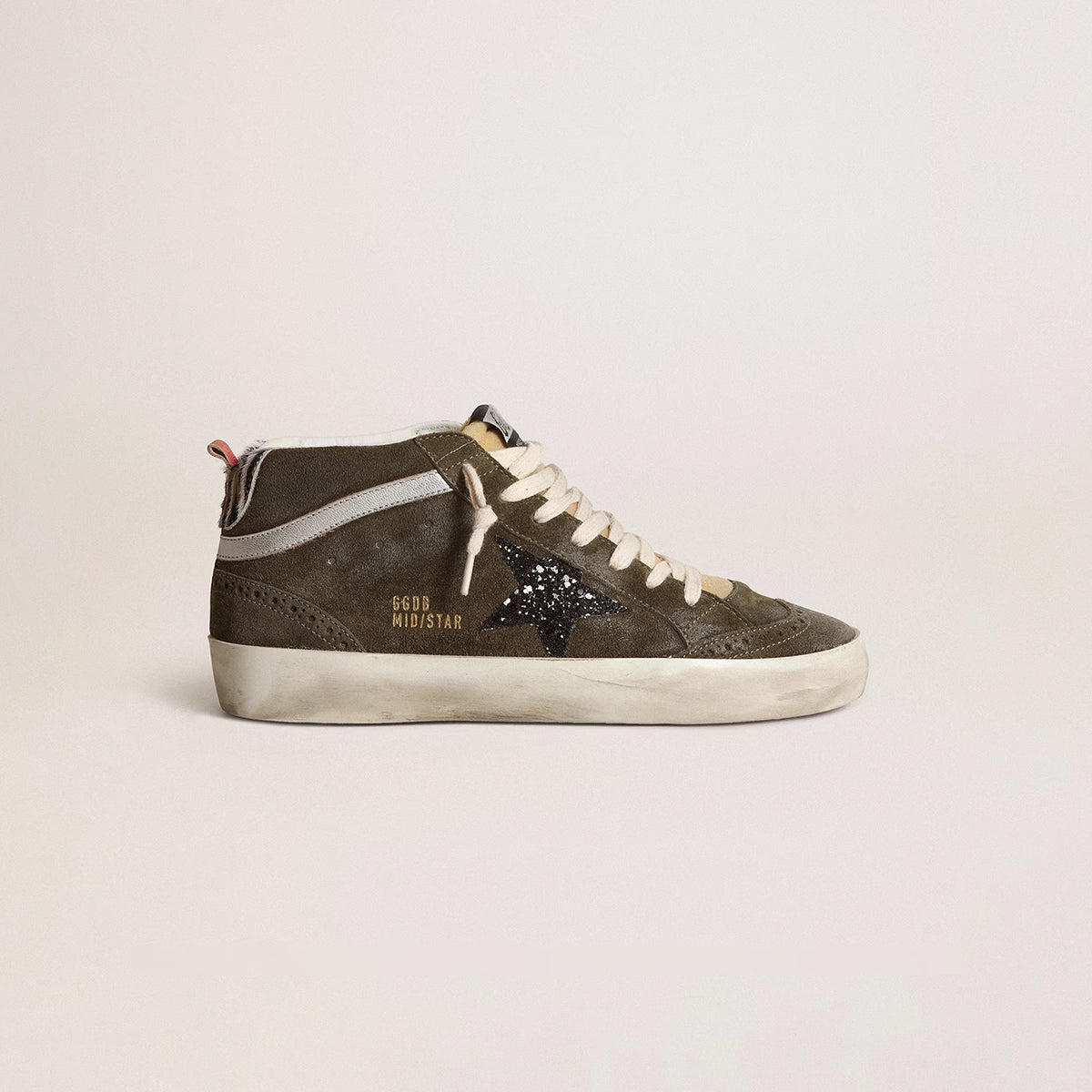 Zapatilla Golden Goose Mid Star Suede Glitter Star Zebra Horsy Mujer
