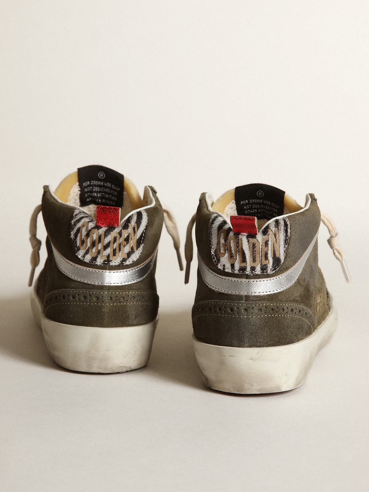 Zapatilla Golden Goose Mid Star Suede Glitter Star Zebra Horsy Mujer