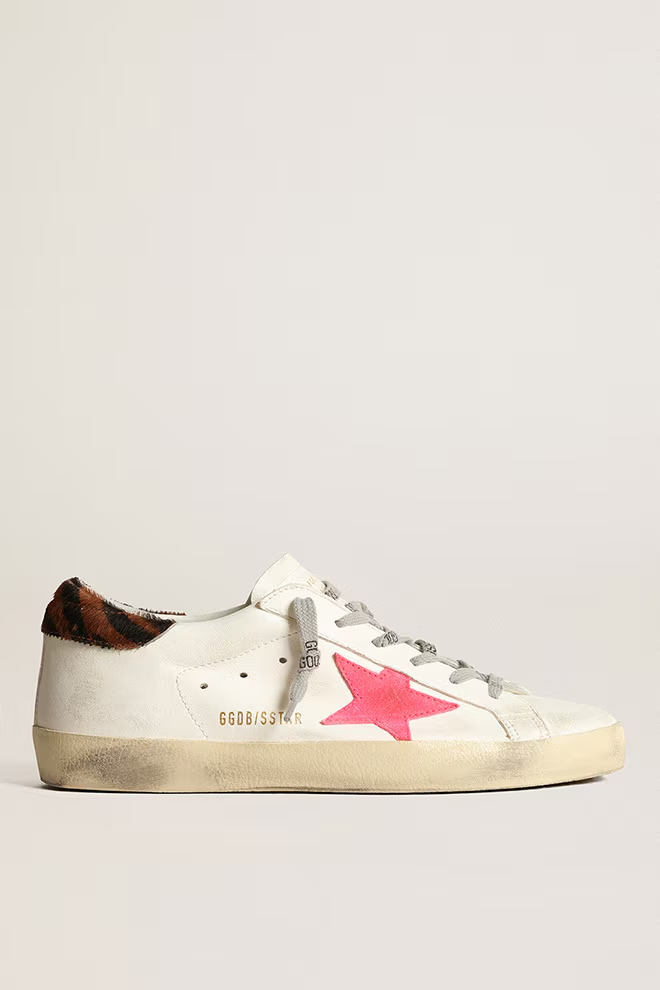 Zapatillas Golden Goose super-Star Nappa Upper Zebra Horsy Heel Mujer