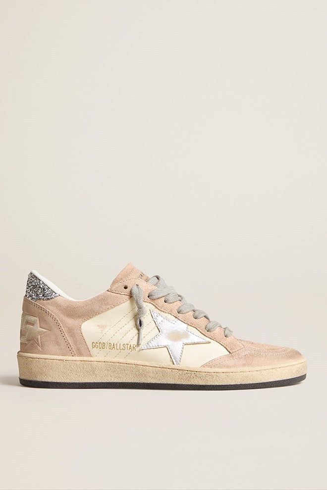 Zapatillas Golden Goose Ballstar Nappa And Suede Upper Laminated Star Mujer