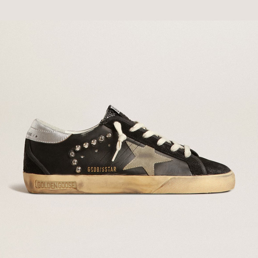 Zapatillas Golden Goose Super Star  Leather With Stitchings And Studs Mujer