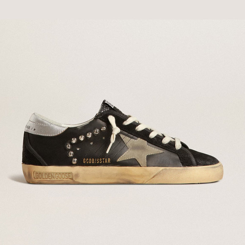 Zapatillas Golden Goose Super Star  Leather With Stitchings And Studs Mujer