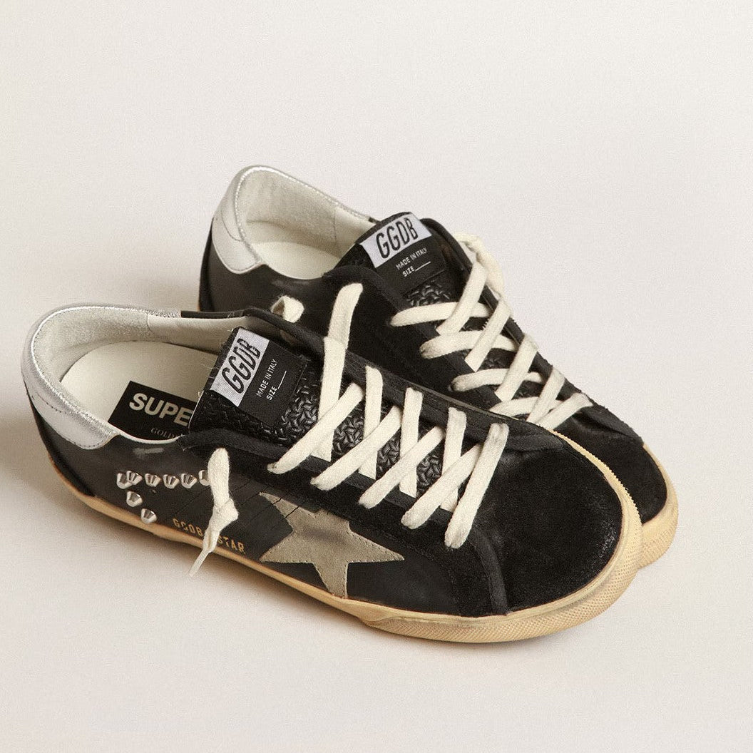 Zapatillas Golden Goose Super Star  Leather With Stitchings And Studs Mujer