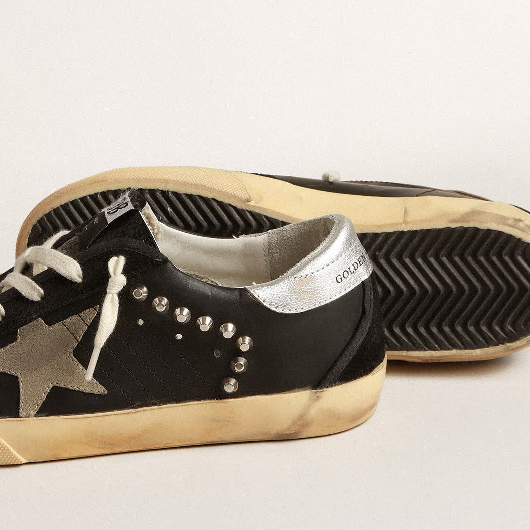 Zapatillas Golden Goose Super Star  Leather With Stitchings And Studs Mujer