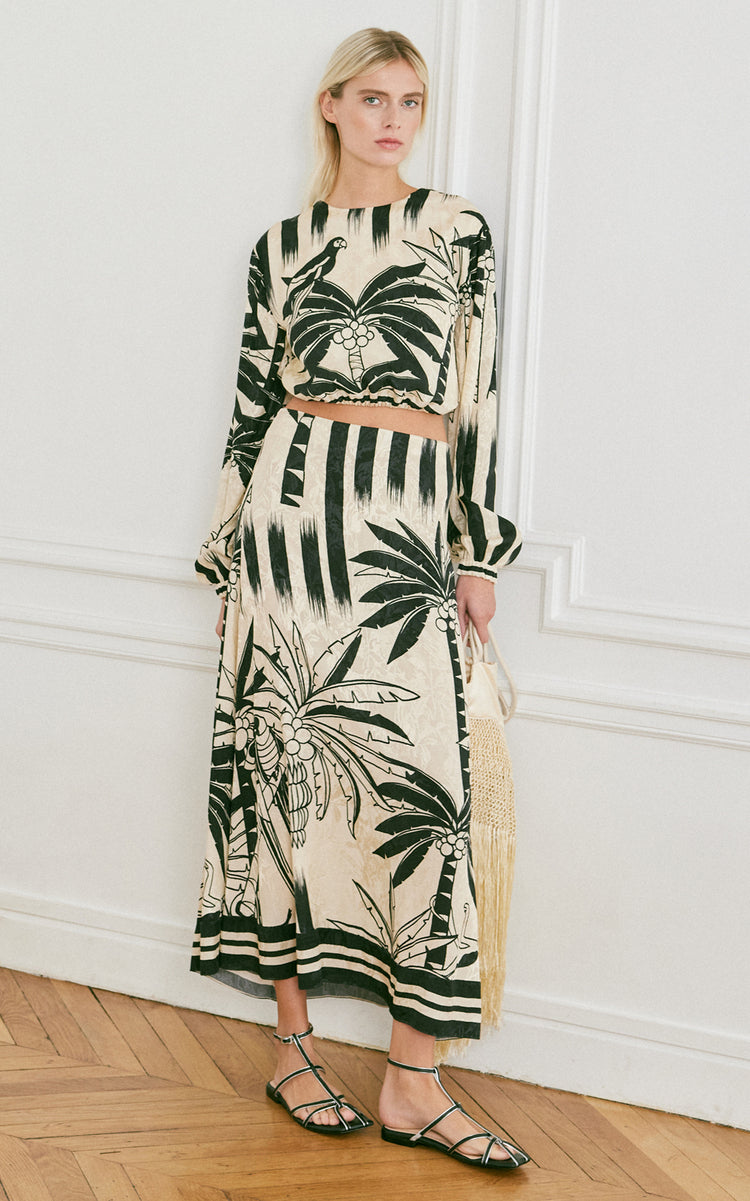 Crop Top Desert Palms Tropicana