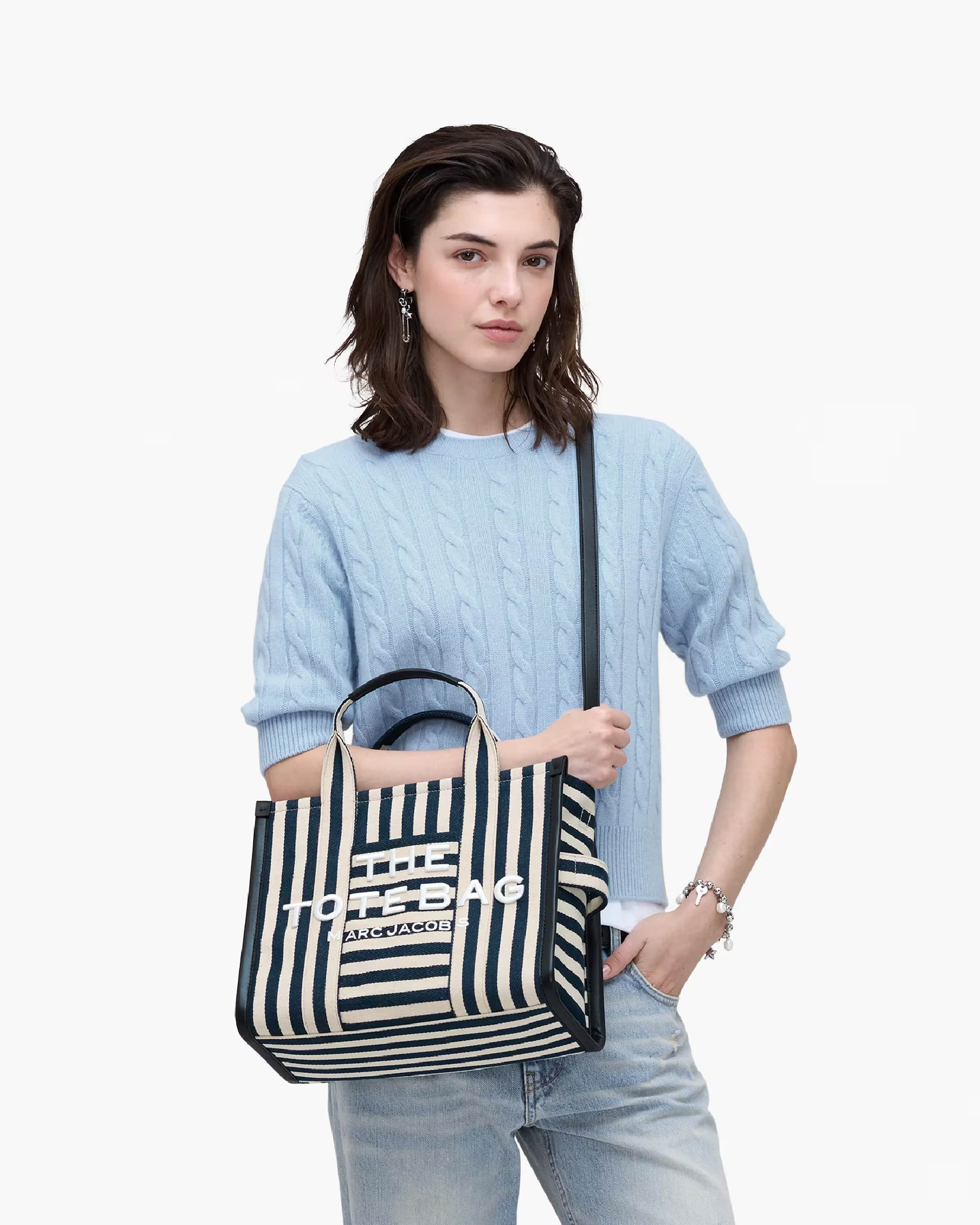 The Stripe Canvas Medium Tote Bag
