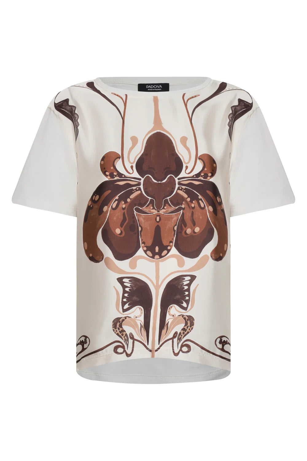 T-Shirt Lourdes Ivory Coffee