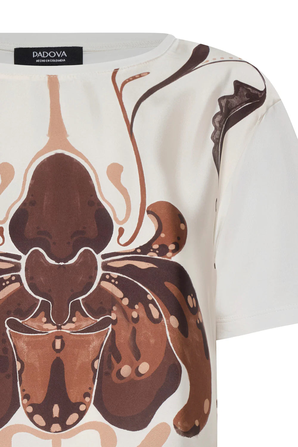 T-Shirt Lourdes Ivory Coffee