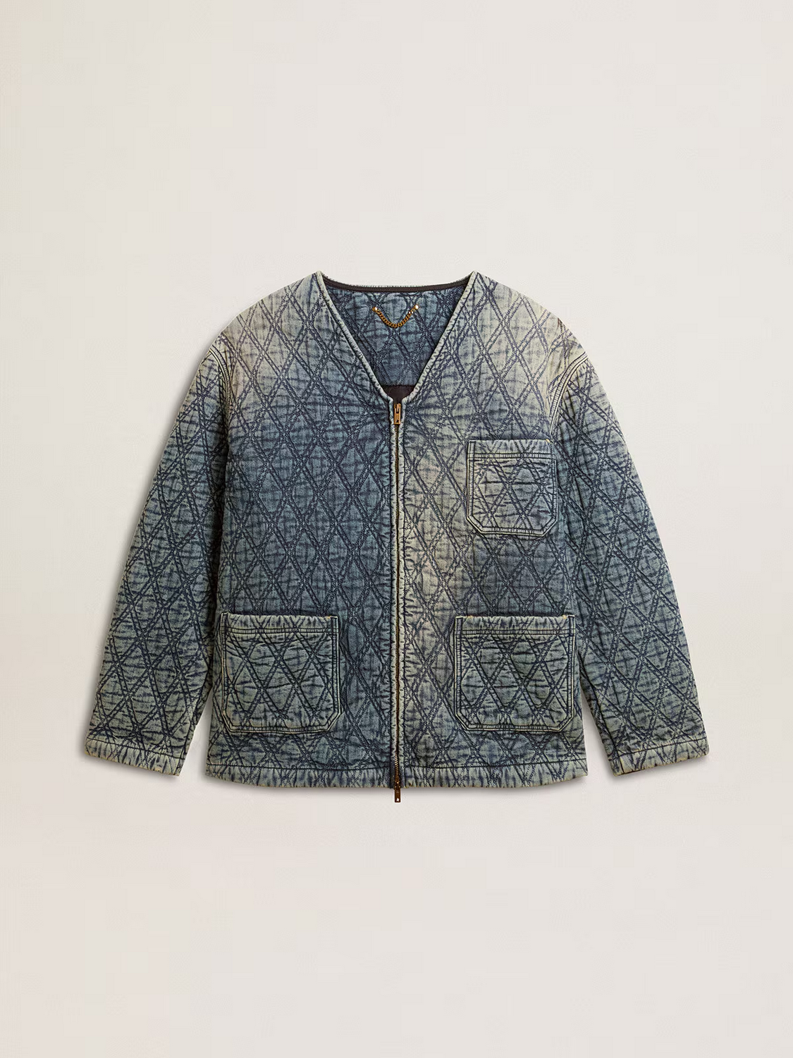 Chaqueta Golden Goose Journey Padded Medium Denim Wash Mujer